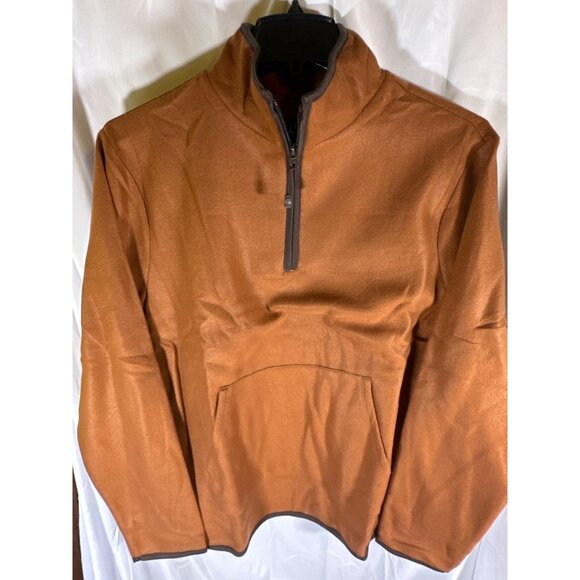 Lazer, Fleece Pullover Quarter Zip Soft Cozy Sweatshirt, Copper, Size M, NWT - Picture 2 of 6